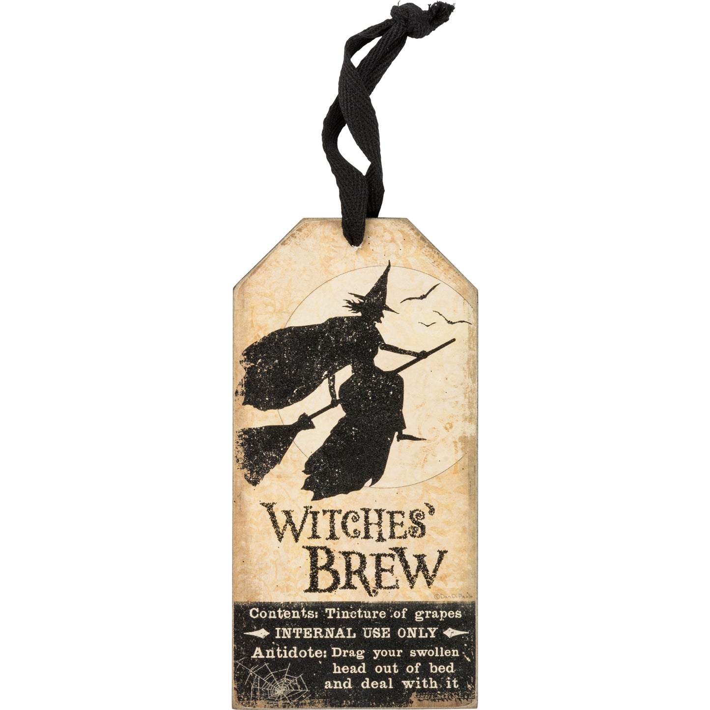 Witches Brew Bottle of Boos Bottle Tag