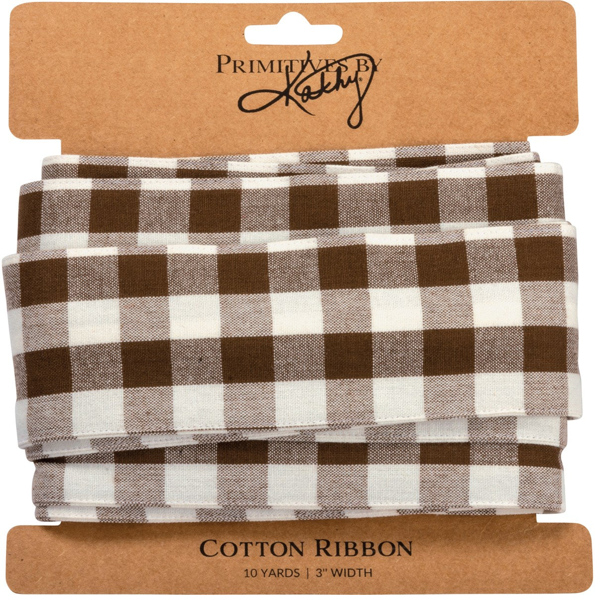 Wide Country Brown Buffalo Plaid Ribbon