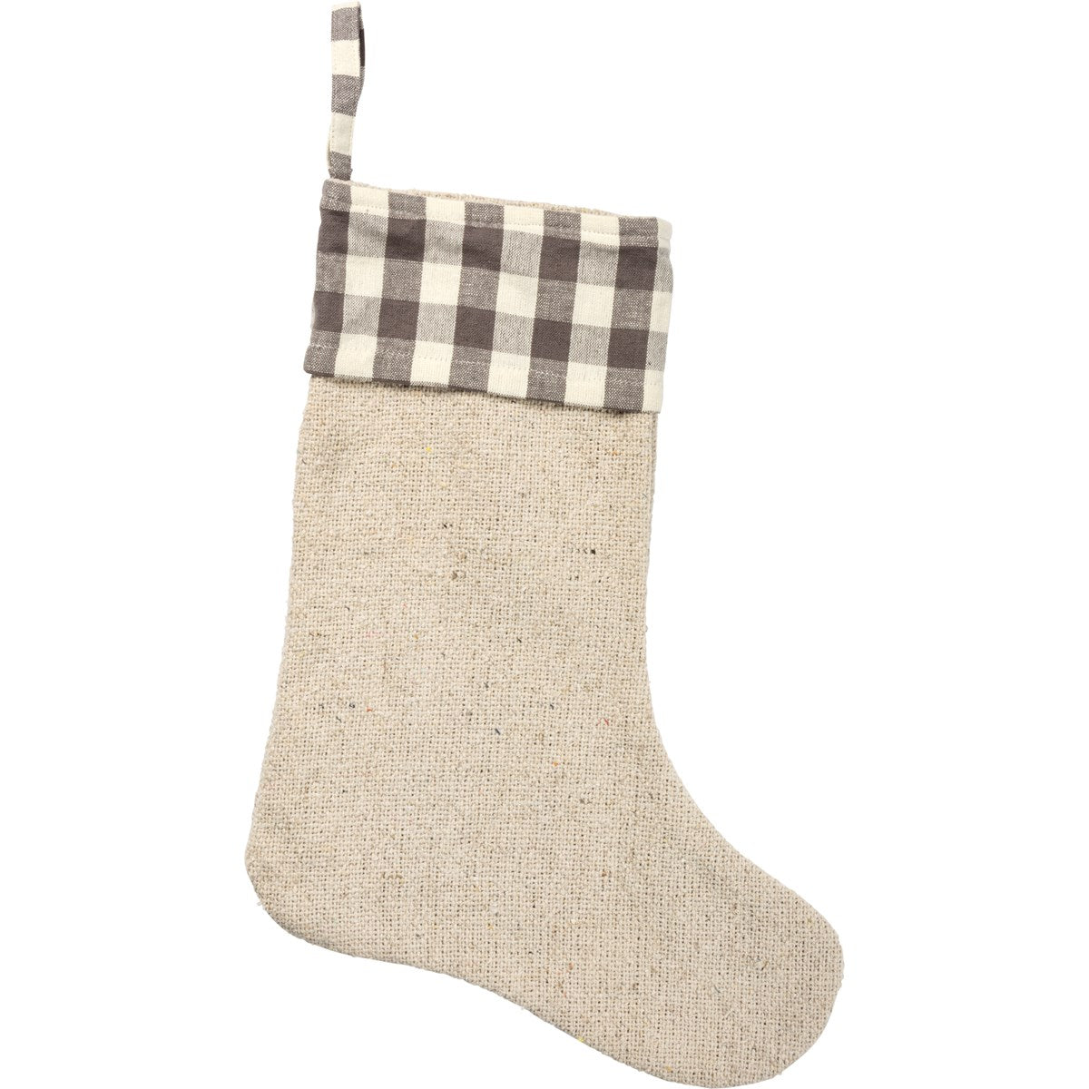 Rustic Burlap Christmas Stocking