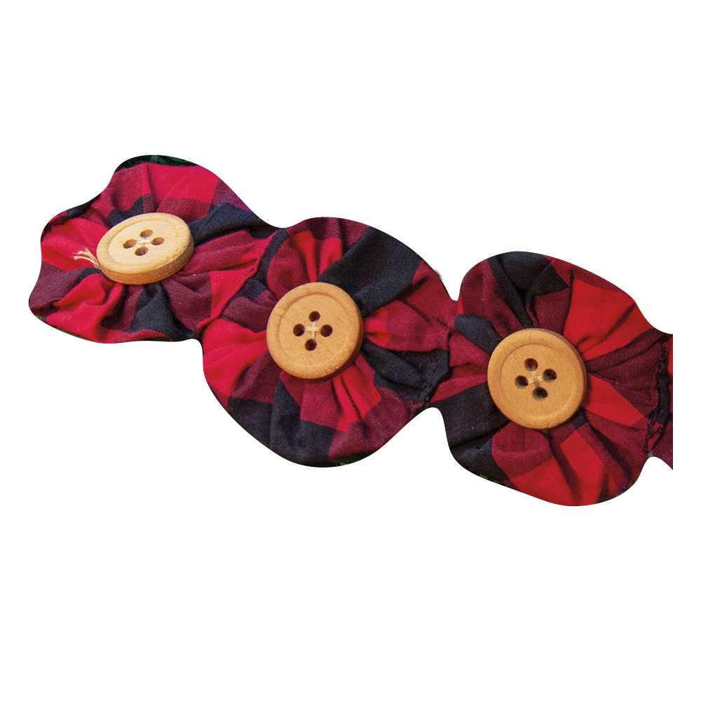 Red & Black Buffalo Check Yo-Yo Garland