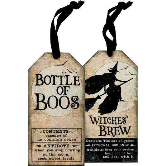 Witches Brew Bottle of Boos Bottle Tag