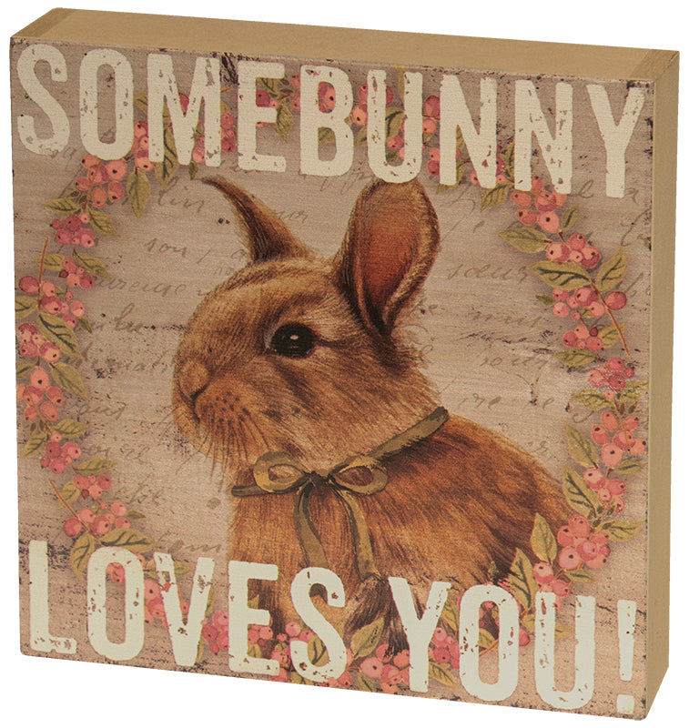 Vintage Easter Bunny Box Sign