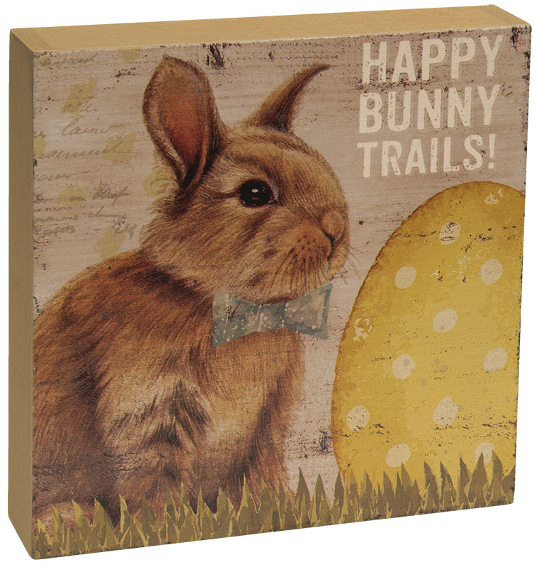 Vintage Easter Bunny Box Sign