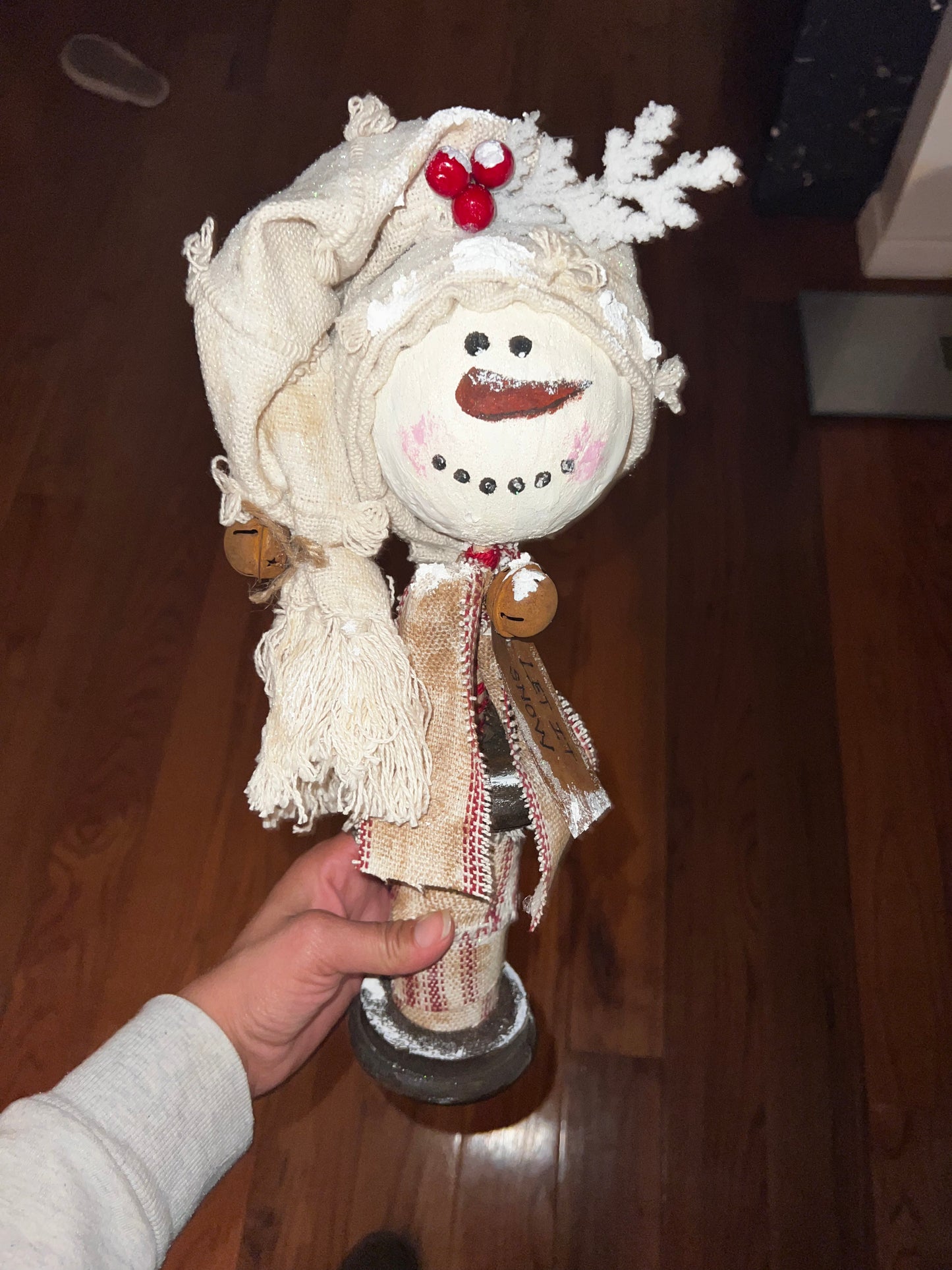 Adorable Country Spool Snowman