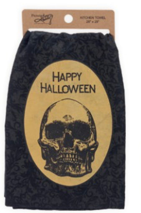 Skull Happy Halloween Kitchen Towel