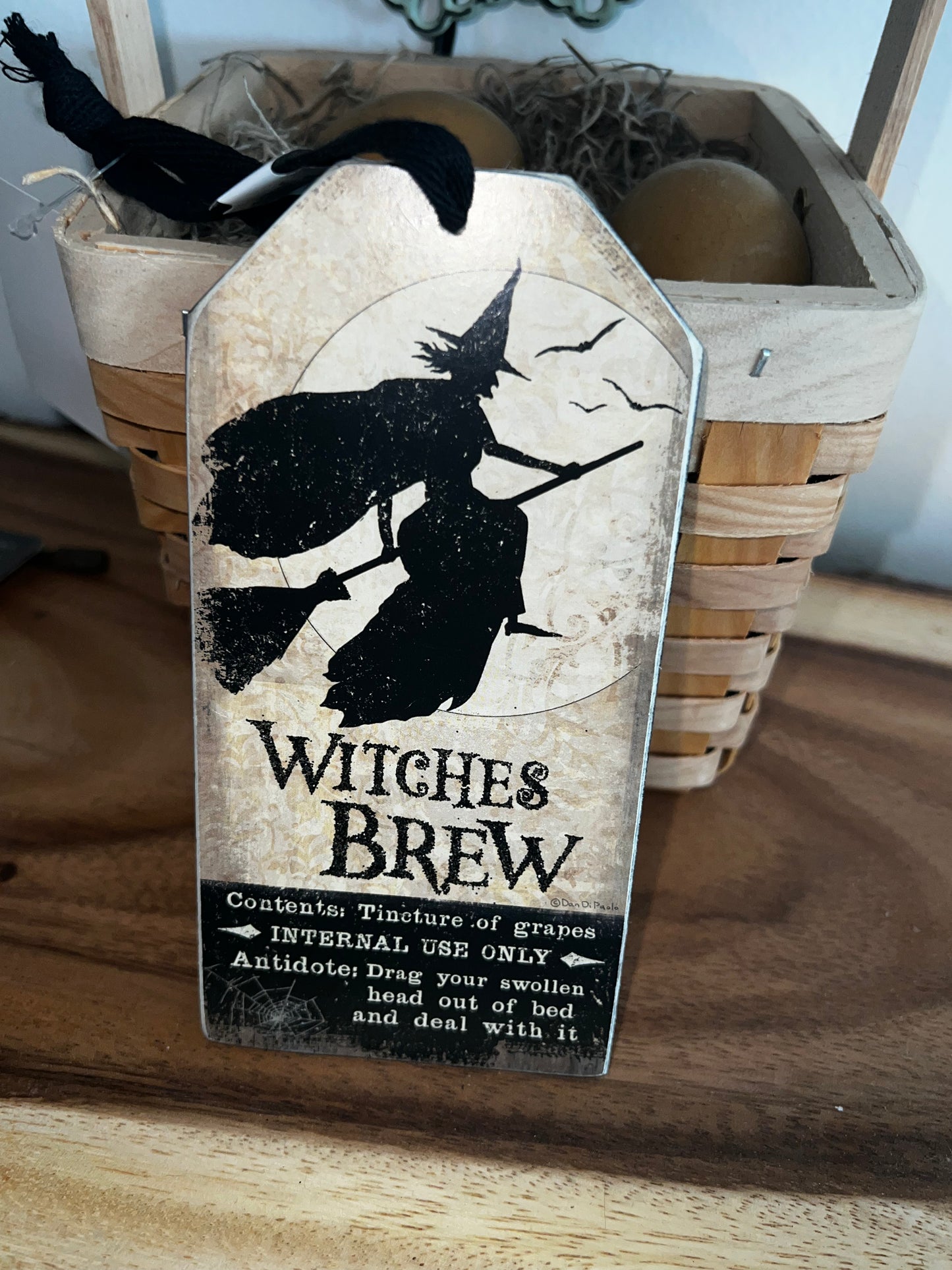 Witches Brew Bottle of Boos Bottle Tag