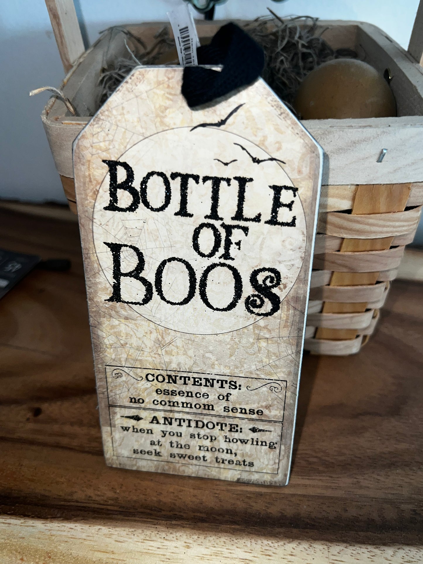 Witches Brew Bottle of Boos Bottle Tag