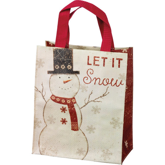 Rustic Snowman Tote Bag