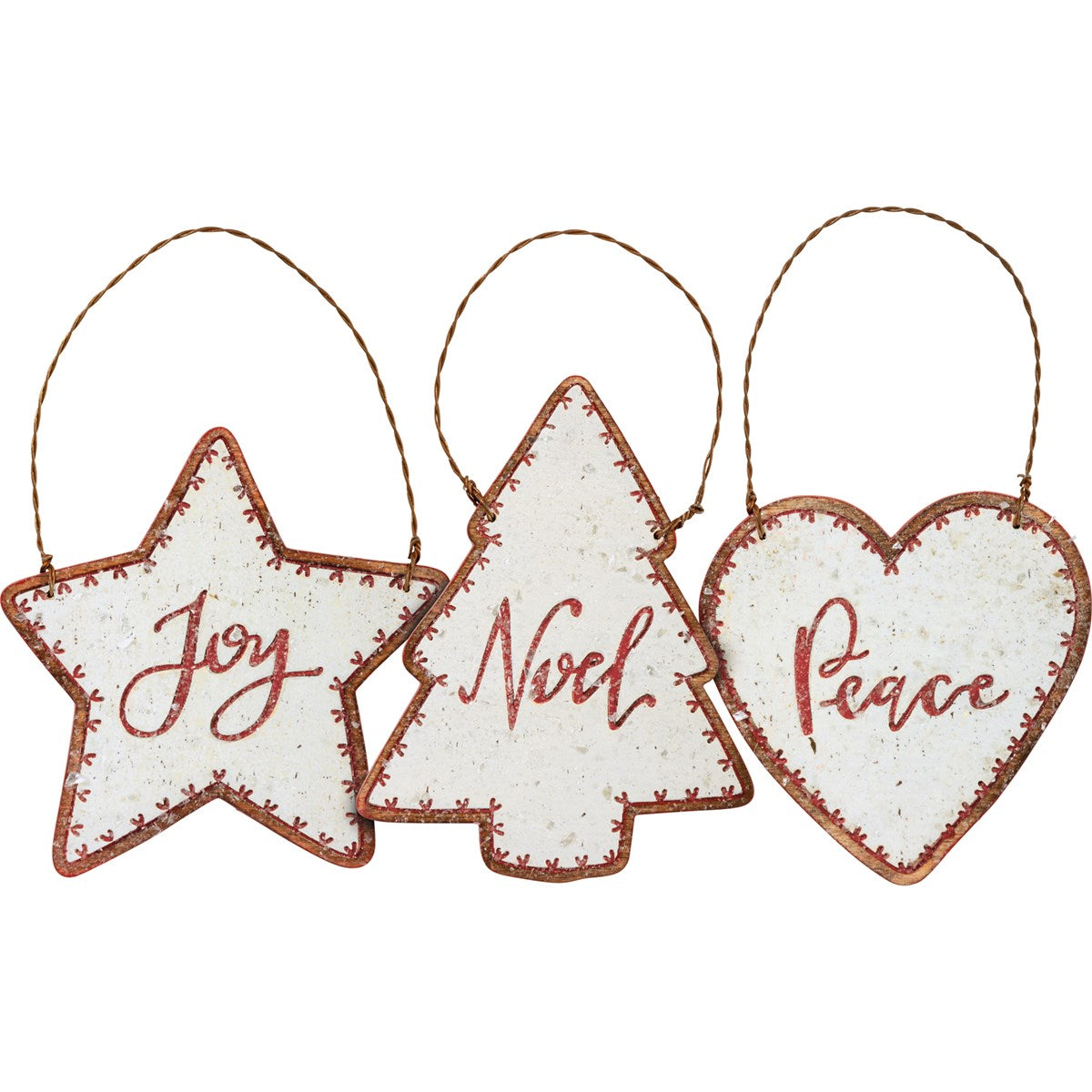 Ornament Set Peace Joy Noel