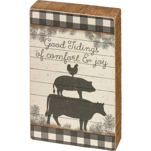 Good Tidings Block Sign
