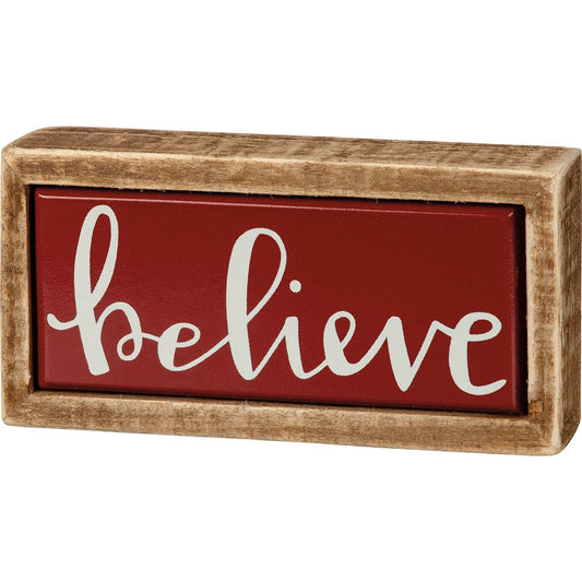 Believe Mini Box Sign