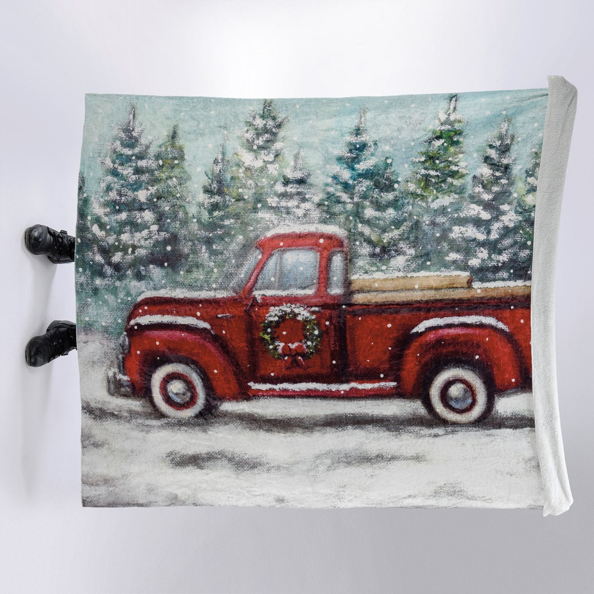 Red Truck Plush Throw