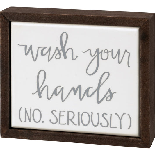 Wash Your Hands Mini Box Sign