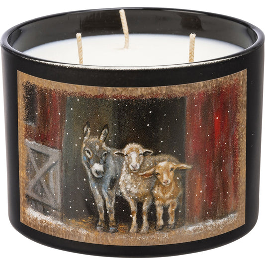 Holiday Farm Animal Candle