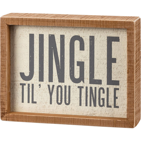 Jingle Wooden Box Sign