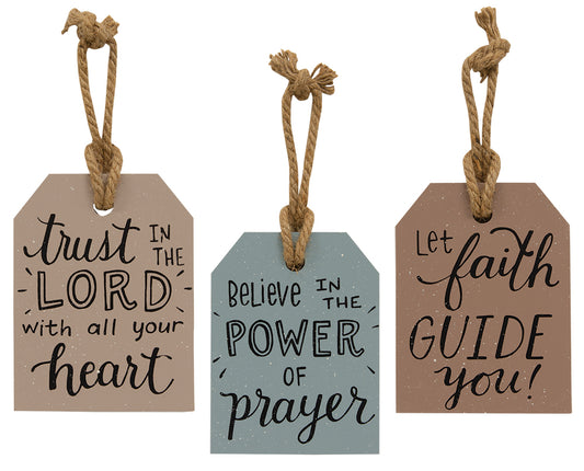 Wooden Inspirational Hang Tag Sign