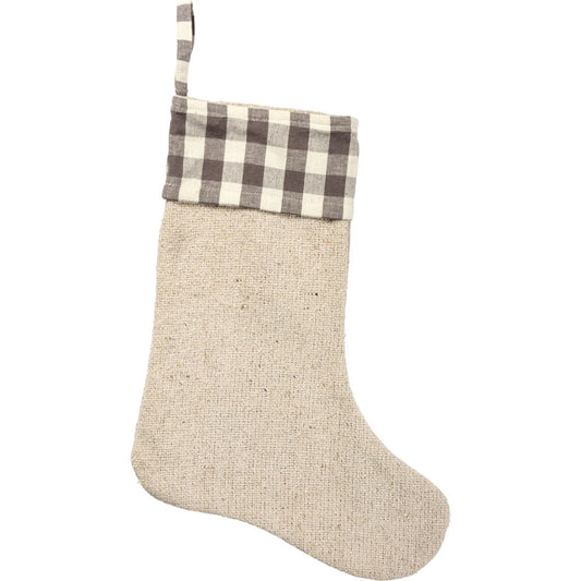 Rustic Burlap Christmas Stocking