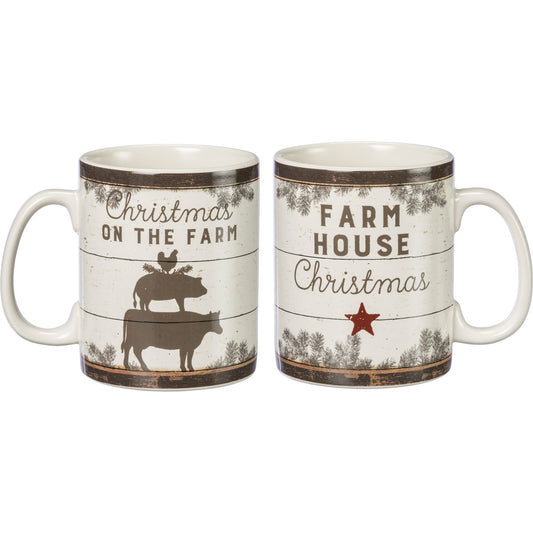 Christmas On The Farm Farmhouse Christmas Mug