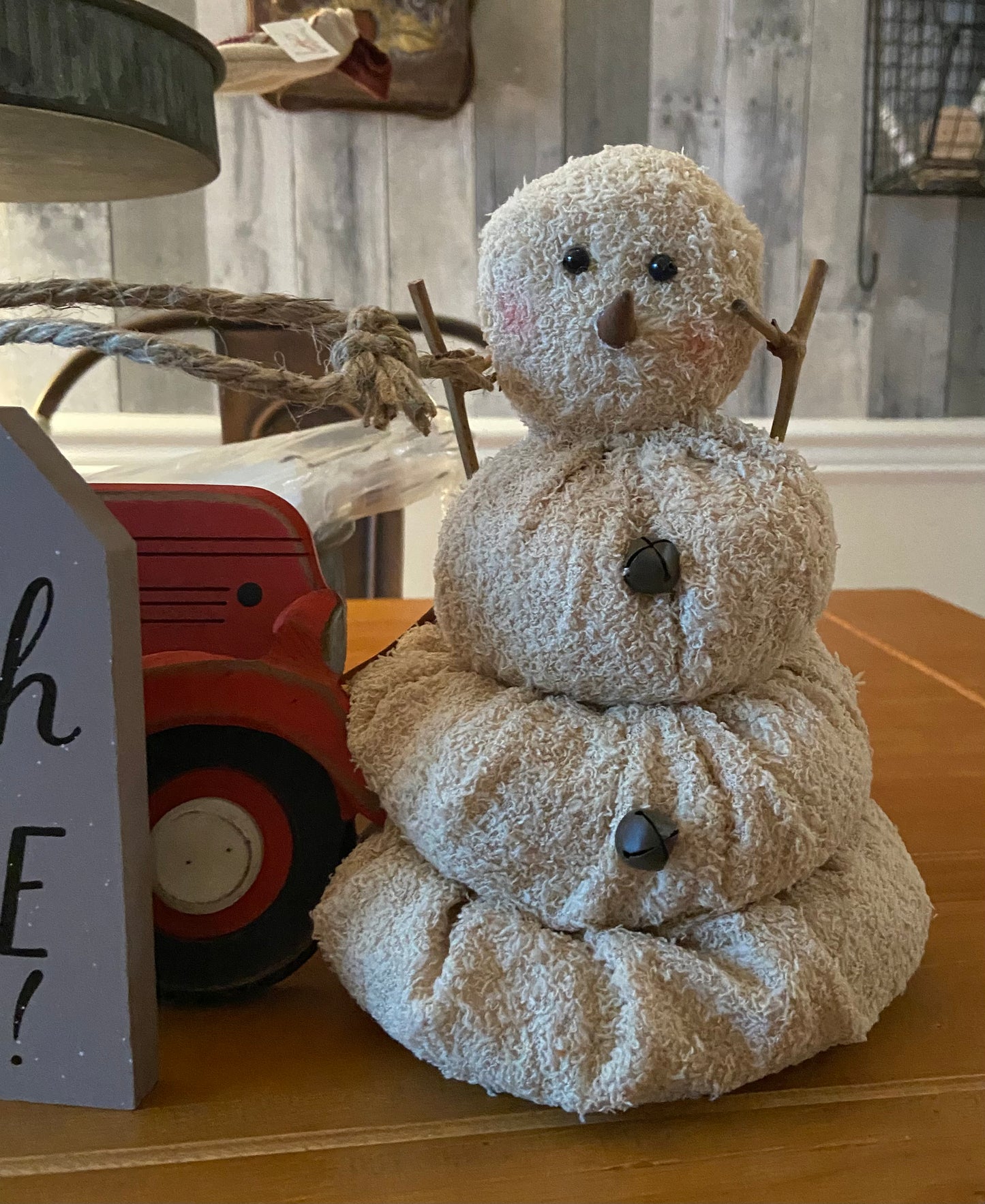 Rustic Large Melting Snowman