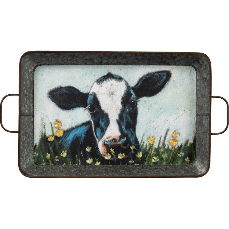 Sheep And Cow Set Galvanized Trays