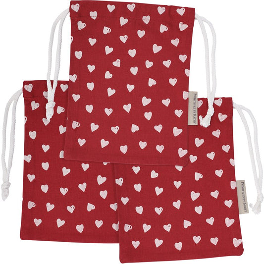 Set of 3 Valentine Pouches