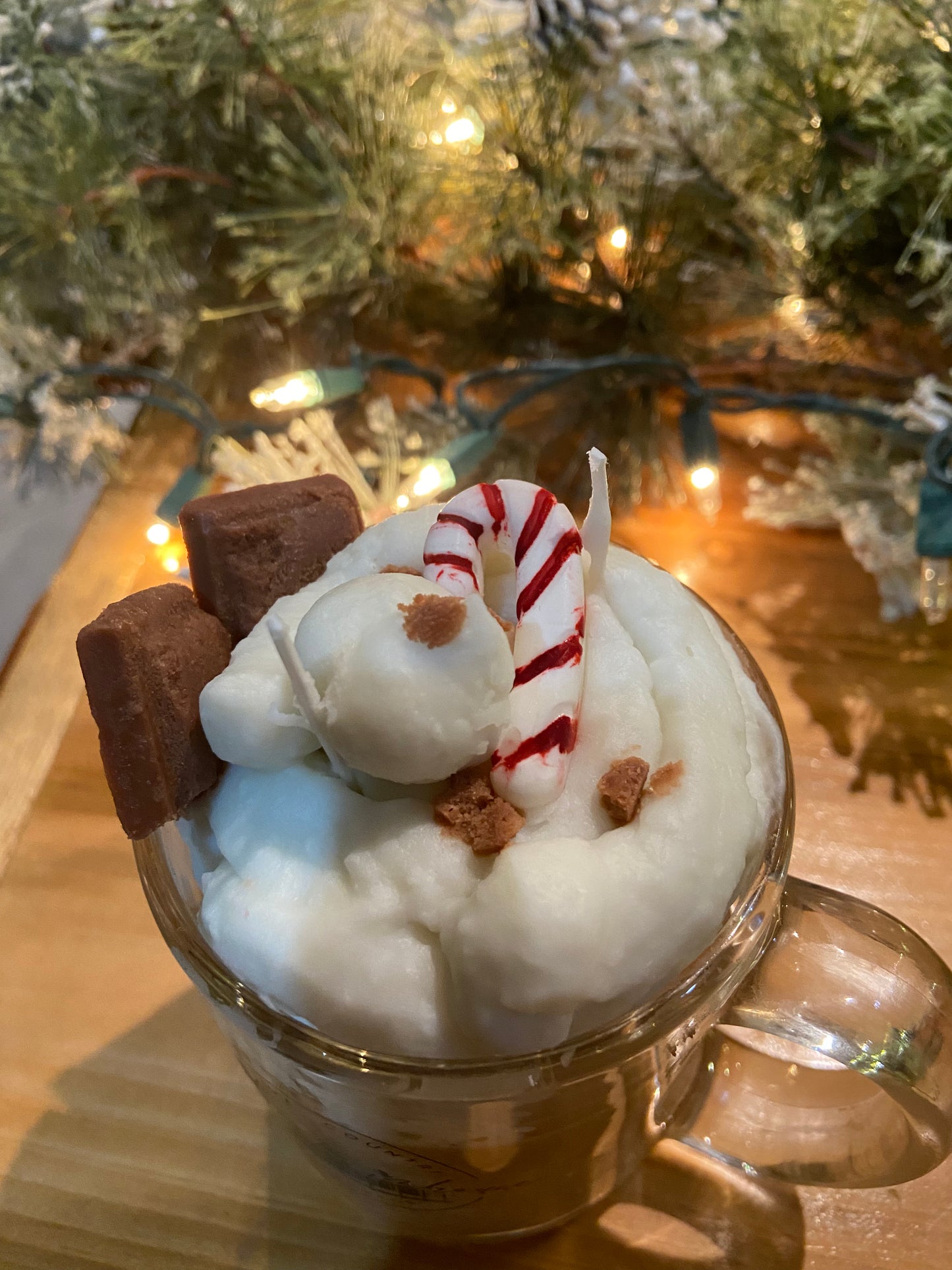 Candy Cane Hot Cocoa Candle