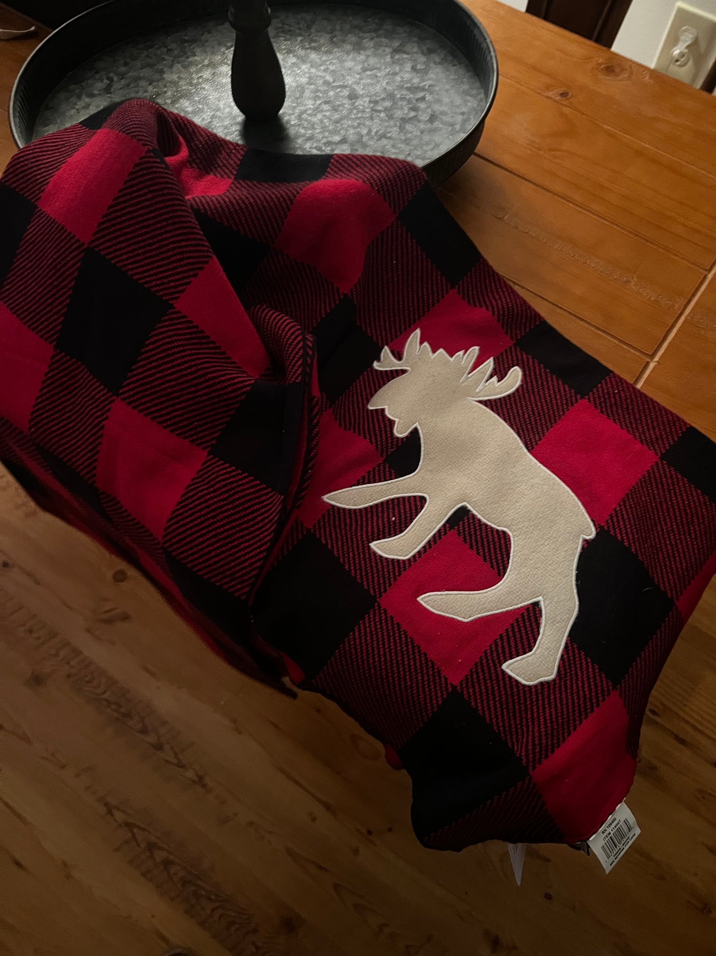 Buffalo Plaid Moose Throw