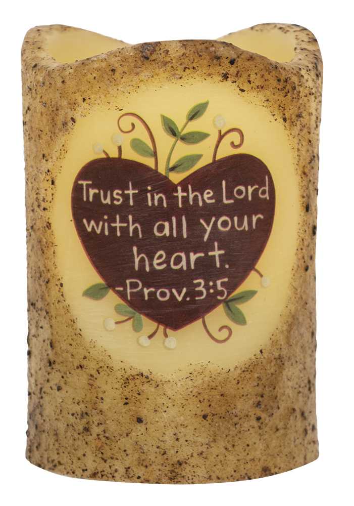 Trust In The Lord Times Pillar Candle